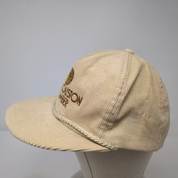 Nissin AC Houston Lumber 5 Panel Corduroy Rope Hat Beige Brown OSFM Snapback - Picture 3 of 9